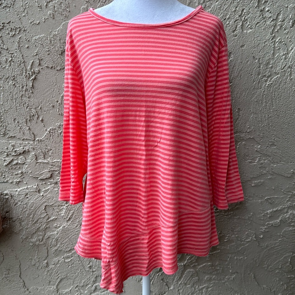 Lulu-B Asymmetrical Striped Top Size L
